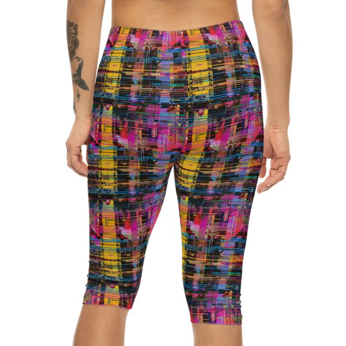 Neon Nexus Women’s Capri Leggings (AOP) - Image 4