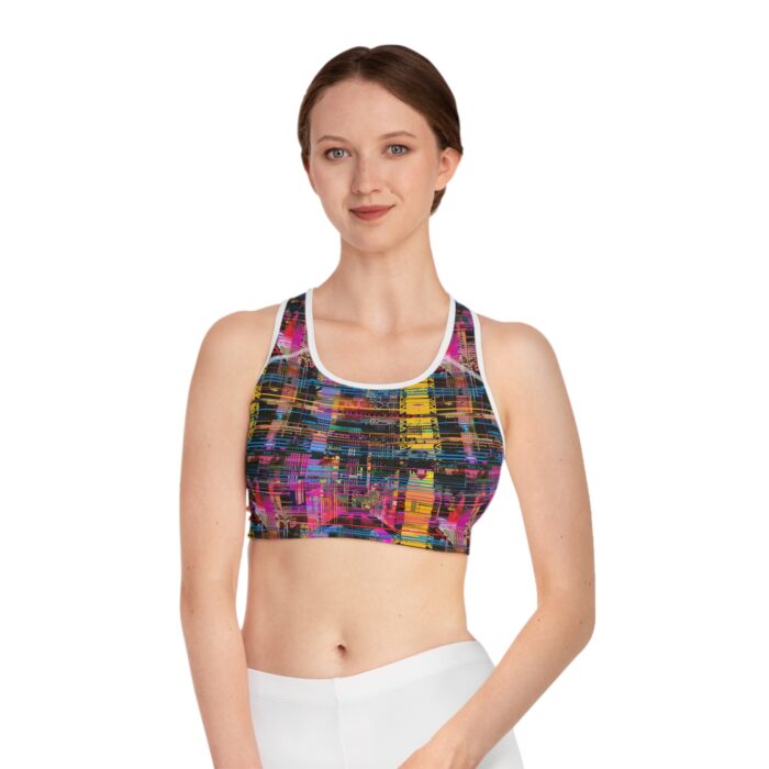 Neon Matrix Sports Bra (AOP) - Image 3