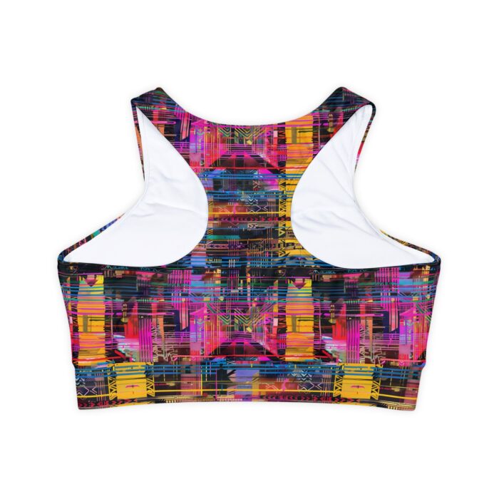 Virtual Velocity Padded Sports Bra (AOP) - Image 2