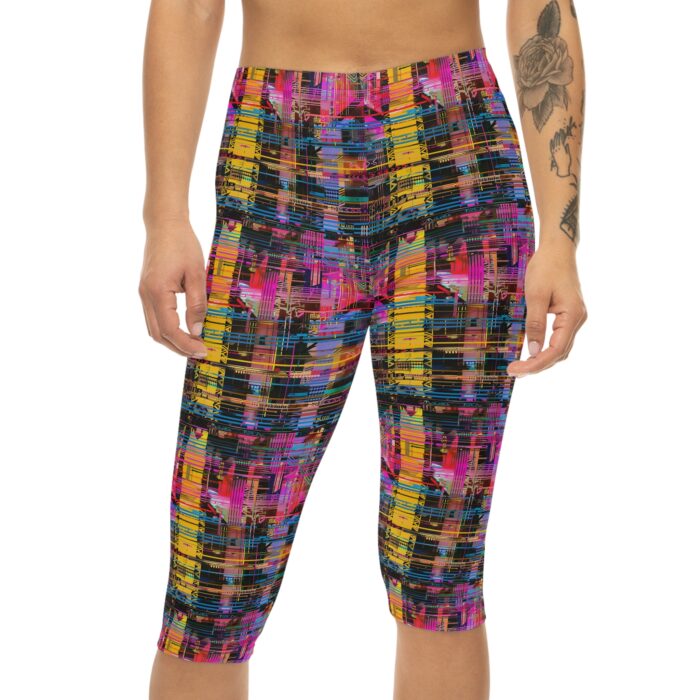 Neon Nexus Women’s Capri Leggings (AOP) - Image 3