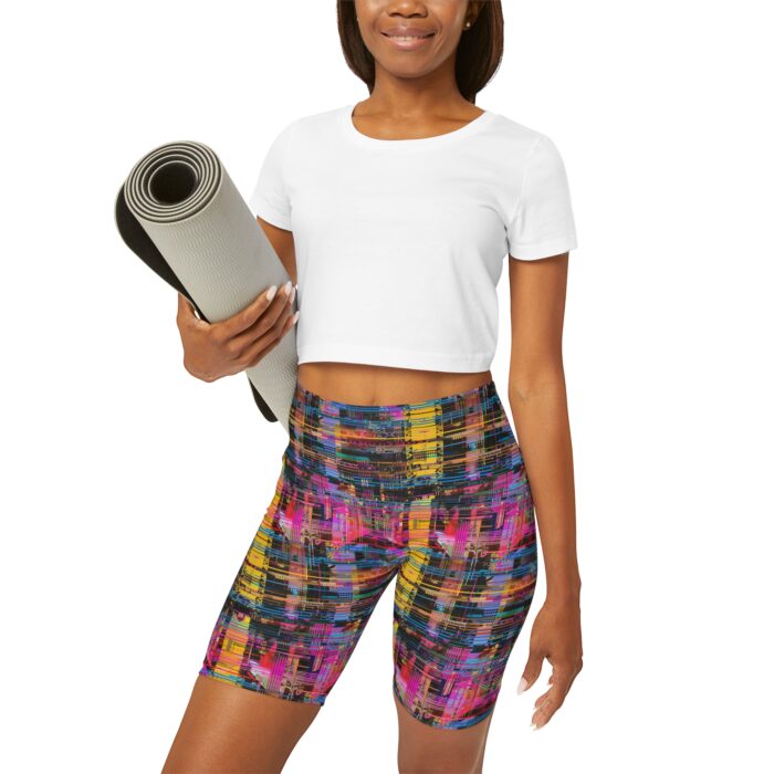 Cyber Flex High Waisted Yoga Shorts (AOP) - Image 5