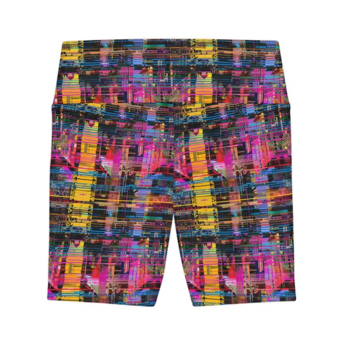 Neon Gridlock Women's Workout Shorts (AOP) - Image 2