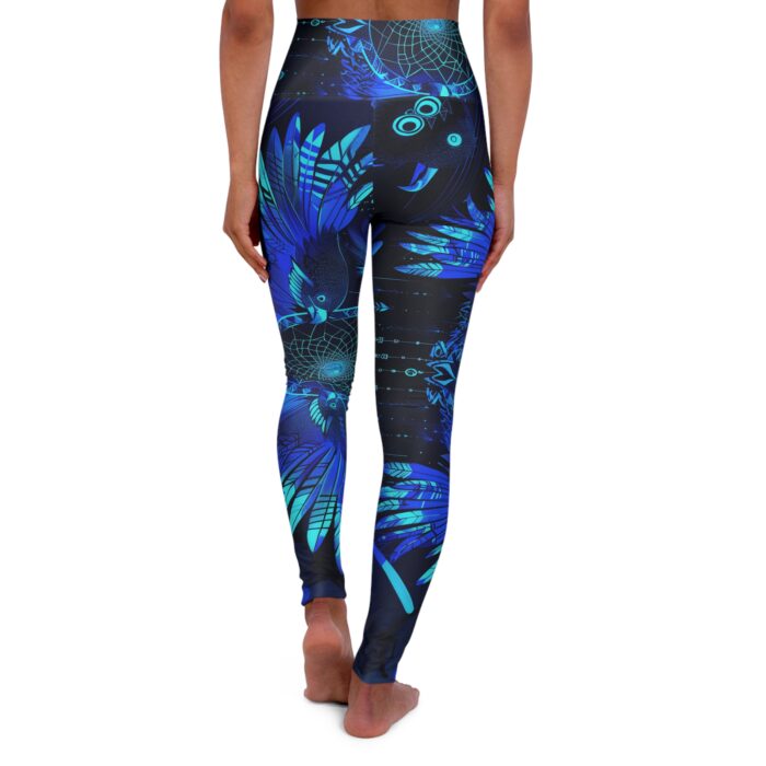 Night Whisperer Feathered High Waisted Yoga Leggings (AOP) - Image 2