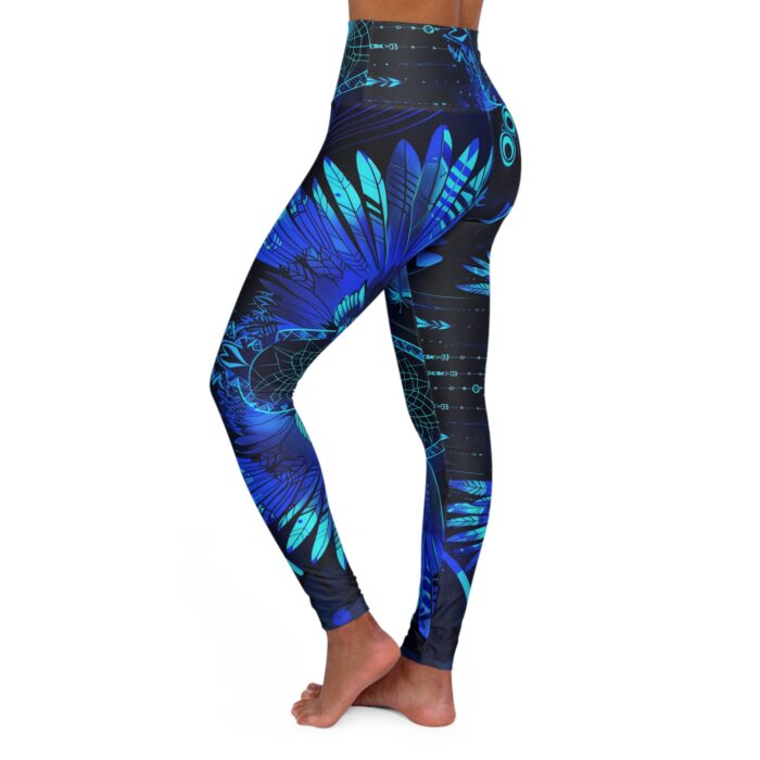 Night Whisperer Feathered High Waisted Yoga Leggings (AOP) - Image 3