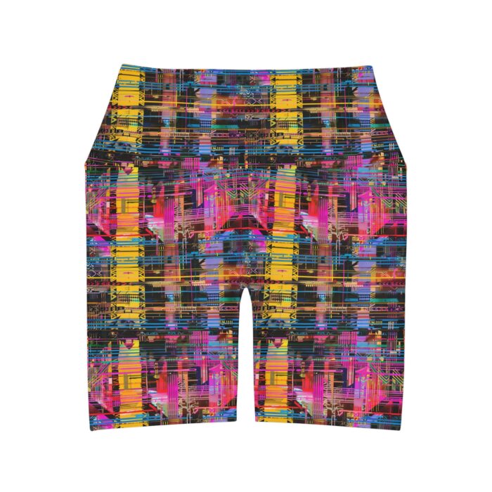 Cyber Flex High Waisted Yoga Shorts (AOP)