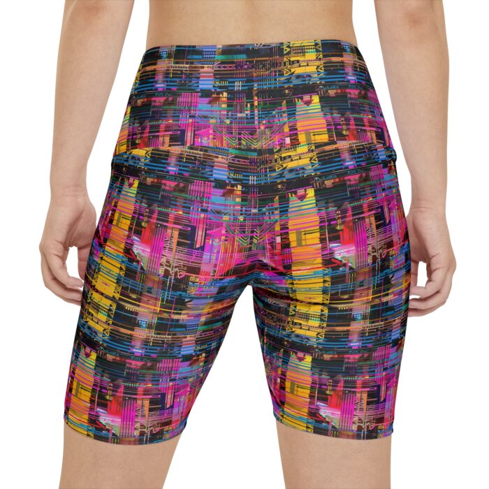 Neon Gridlock Women's Workout Shorts (AOP) - Image 4