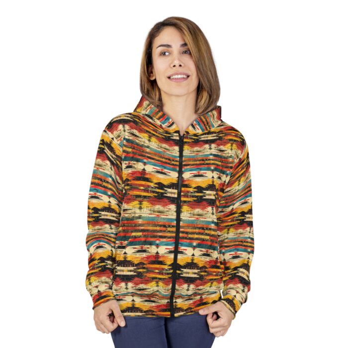 Abstract Horizon Unisex Zip Hoodie (AOP) - Image 5