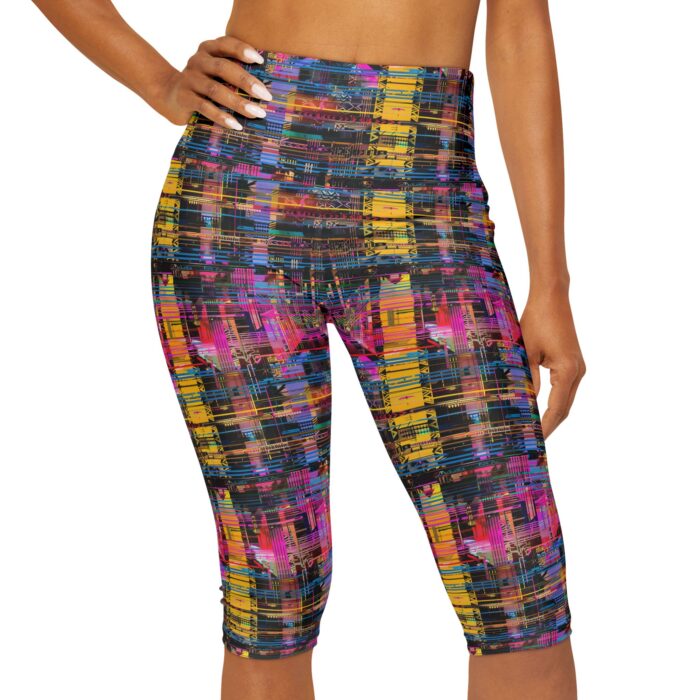 Digital Harmony Yoga Capri Leggings (AOP) - Image 3