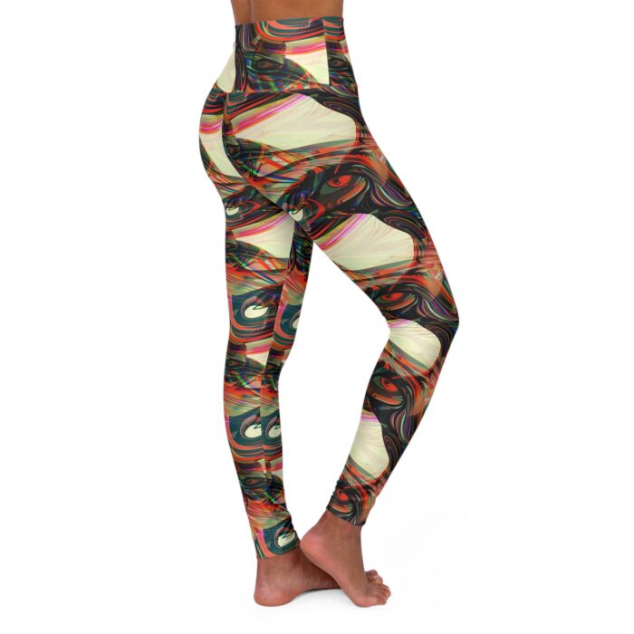 Prismatic Vortex High Waisted Yoga Leggings - Image 4