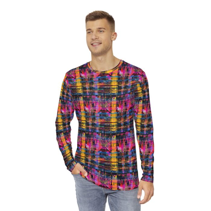 Pixel Prowess Men's Long Sleeve Shirt (AOP) - Image 3