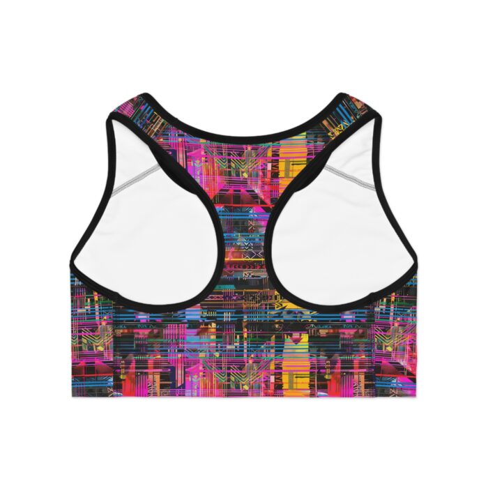 Neon Matrix Sports Bra (AOP) - Image 6