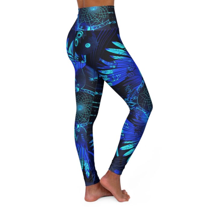 Night Whisperer Feathered High Waisted Yoga Leggings (AOP) - Image 4