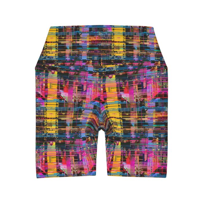 Cyber Flex High Waisted Yoga Shorts (AOP) - Image 2