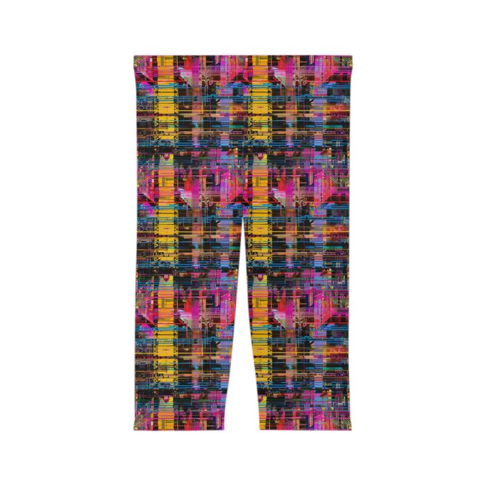 Neon Nexus Women’s Capri Leggings (AOP) - Image 2