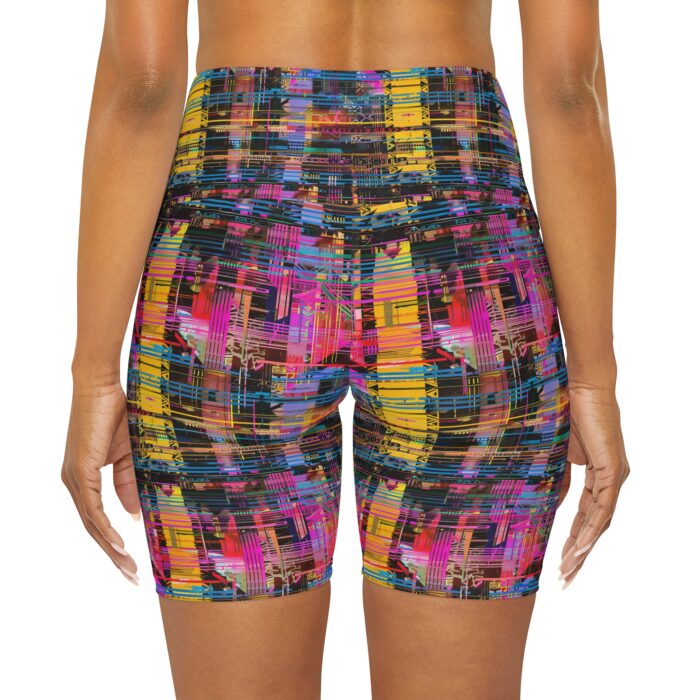 Cyber Flex High Waisted Yoga Shorts (AOP) - Image 4