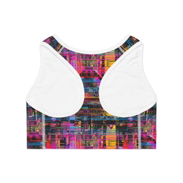 Neon Matrix Sports Bra (AOP) - Image 2