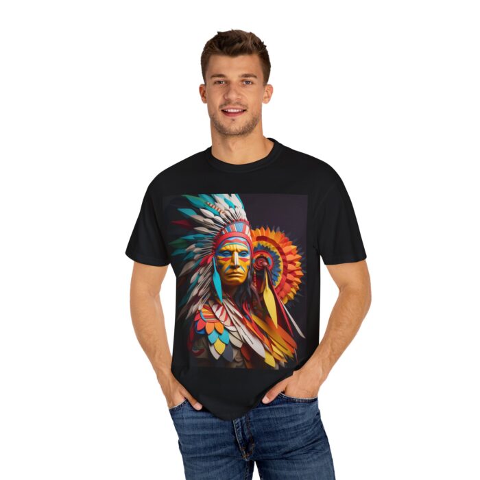 “Fire & Spirit” Chief Portrait Tee – Comfort Colors Garment-Dyed Shirt - Image 4