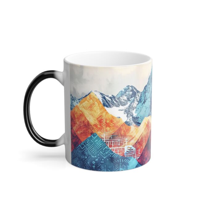 Peaks of Color – Mountain Landscape Heat-Reactive Mug (11oz) - Image 3